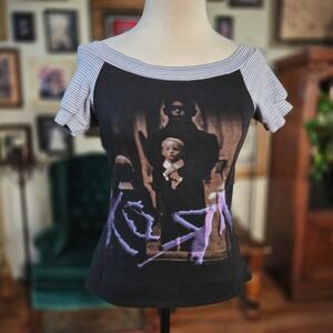 Vintage Korn Life Is Peachy Shirt 1996 Womens Raglan Striped Nu Metal Band Tee S